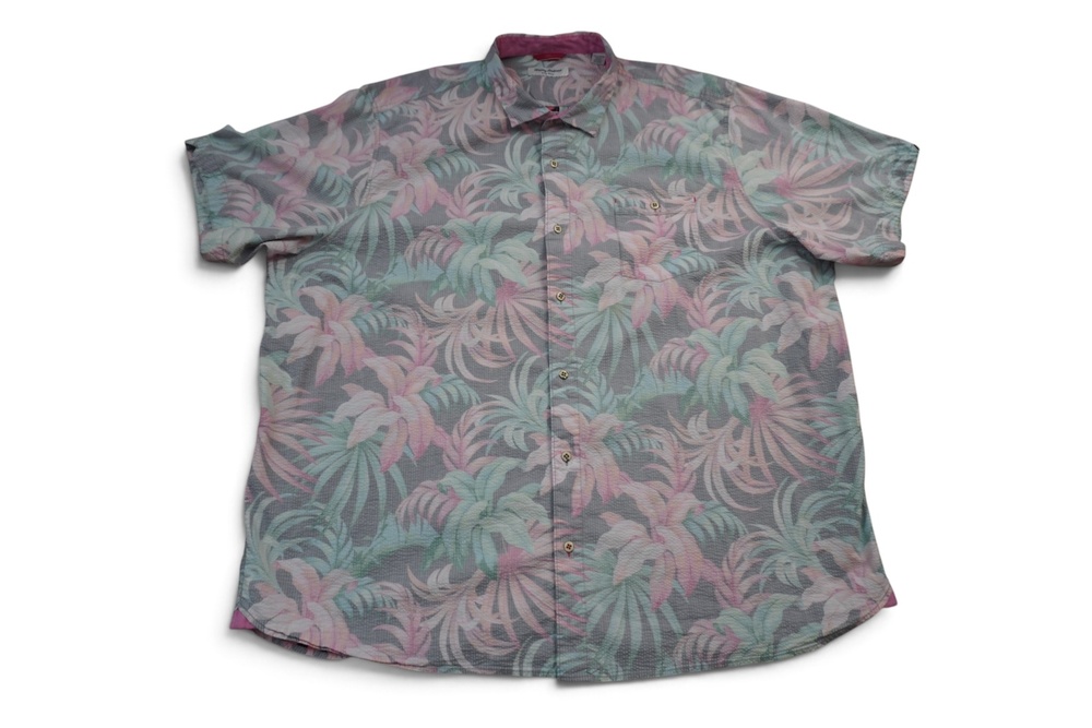 Tommy Bahama Nova Wave Shirt Mens 4XLT Pastel Tropical Hawaiian Floral Button Up